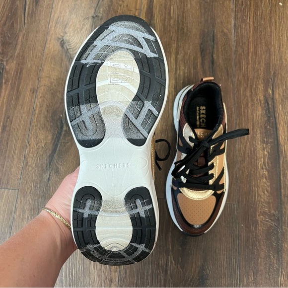 Skechers brown and black lace up sneaker SZ 6 - Picture 4 of 7